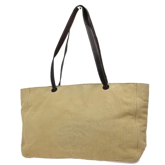 Chanel Canvas Vintage CC With Leather Tote Beige - Picture 1 of 6